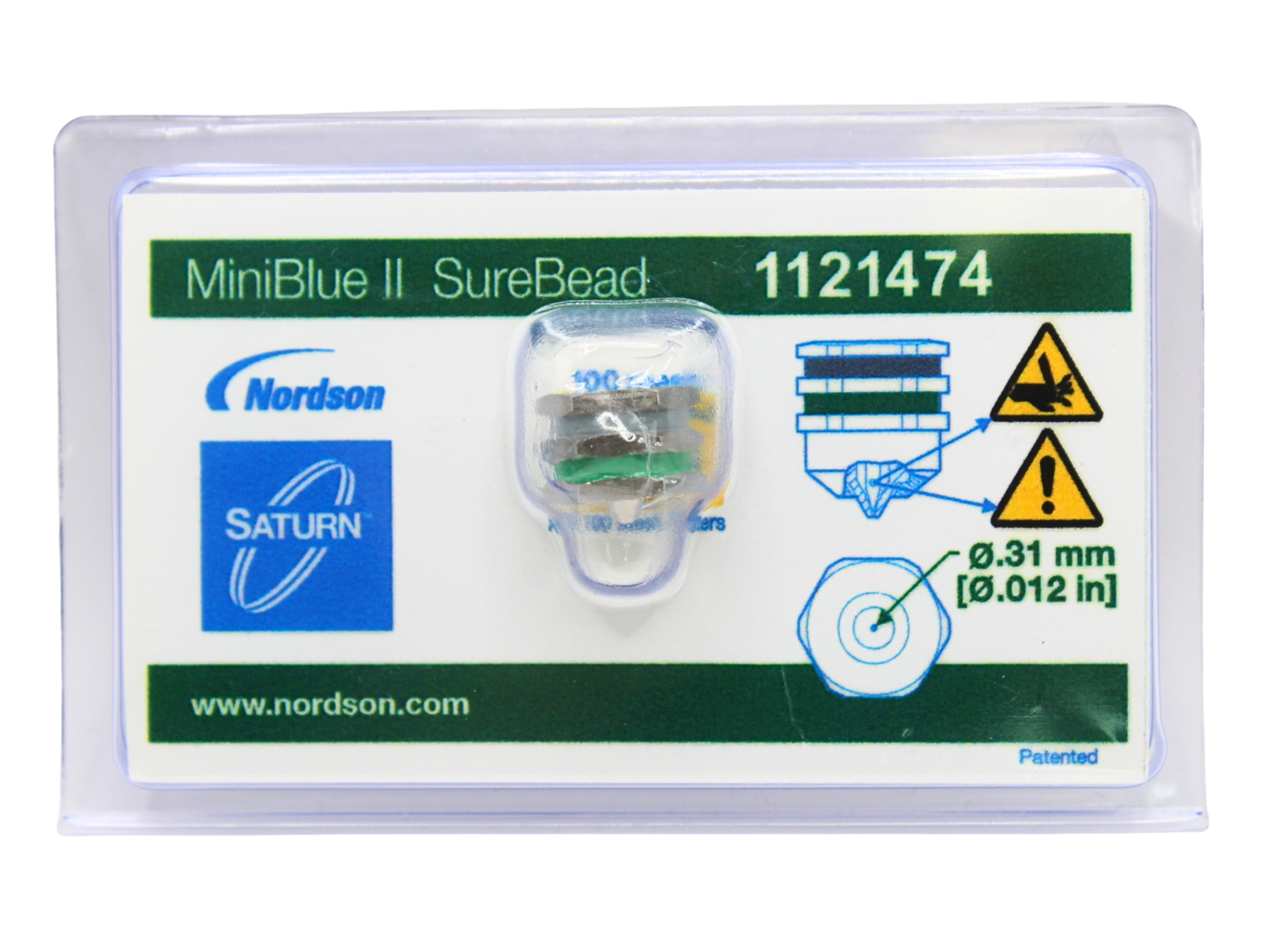 みみ　no11 Nordson® Nozzles: Nordson Saturn MiniBlue II SureBead nozzle